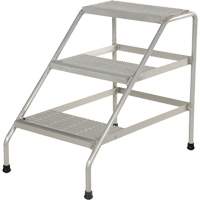 Aluminum Step Stand, 3 Step(s), 22-13/16" W x 34-9/16" L x 30" H, 500 lbs. Capacity Stor-it Systems