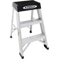Aluminum Step Stool, 2 Steps, 19" x 17" x 24" High VD556 | Stor-it Systems