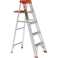 Step Ladder with Paint Tray, 5', Aluminum, 200 lbs. Capacity, Type 3 Stor-it Systems