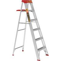 Step Ladder with Paint Tray, 6', Aluminum, 200 lbs. Capacity, Type 3 Stor-it Systems