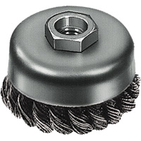 Brosse boisseau &agrave; fil nou&eacute;, 3" dia. x 5/8"-11 arbre Stor-it Systems