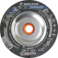Depressed Centre Grinding Wheels - Stainless Type 27, 4-1/2" x 1/8", 5/8"-11 Arbor, Type 27S VV407 | Stor-it Systems