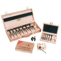 Super Forstner Bit Kits in a Wooden Box, 7 Pieces, Steel WK721 | Stor-it Systems