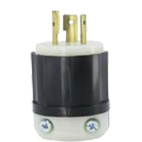 2-Pole 3-Wire Grounding Locking Plug, Nylon, 20 A, 347 V, L24-20P Stor-it Systems