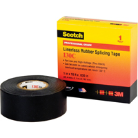 Scotch<sup>®</sup> Linerless Rubber Splicing Tape 130C, 25.4 mm (1") x 9.14 m (30'), Black XC323 | Stor-it Systems