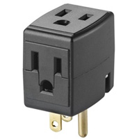 Grounded Triple Cube, 3 Outlet(s), None, 15 Amps, 1875 W, 125 V Stor-it Systems