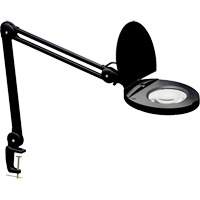 Adjustable Magnifier Lamp, 5 Diopter, LED Light, 47" Arm, C-Clamp, Black XI488 | Stor-it Systems