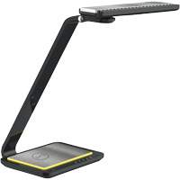Desk Lamp with Wireless Charging, 10 W, LED, 17-2/5" Neck, Black XI749 | Stor-it Systems