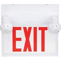 Exit Sign with Security Lights, LED, Battery Operated/Hardwired, 12-1/10" L x 11" W, English XI789 | Stor-it Systems