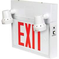 Exit Sign with Security Lights, LED, Battery Operated/Hardwired, 12-1/10" L x 11" W, English XI789 | Stor-it Systems