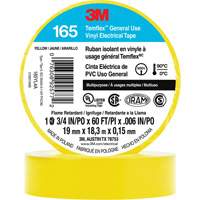 Temflex™ General Use Vinyl Electrical Tape 165, 19 mm (3/4") x 18 M (60'), Yellow, 6 mils XI869 | Stor-it Systems