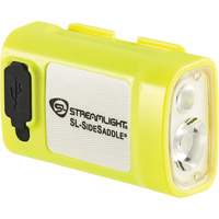 SL-SIDESADDLE&reg; USB Hardhat & Helmet Light, LED, 350/320/400 Lumens, 6.25/7/5 Hrs. Run Time, Rechargeable Batteries Stor-it Systems
